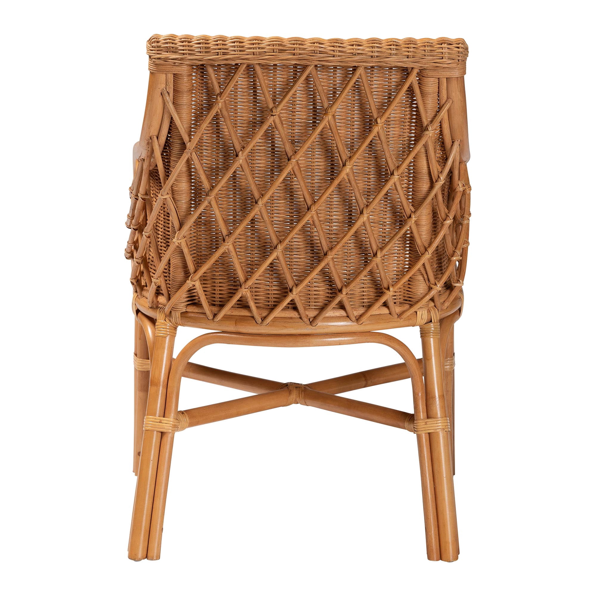bali & pari Carolyn Boho Arm Chair, Light Honey