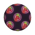 thumbnail image 4 of Spare Tire Cover, Light Bulb Pattern Chili Wheel Cover Tire Covers For Trailers Car Truck Camper Universal Tire Covering Fits Diameter14"-17", 4 of 4