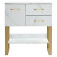 thumbnail image 3 of BarberPub Accent Storage Cabinet with Drawers, shelf for Living Room, Hallway, White, 3 of 7