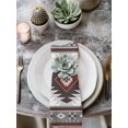 thumbnail image 2 of Gray Red Boho Cloth Napkins Set of 8 Reusable Dinner Napkins, Southwestern Ethnic Abstract Geometric Cocktail Napkin Washable Table Napkins for Wedding/Holiday Party/Baby Shower 20"x20", 2 of 7