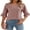 Pink, variant on Weardear Women's Ruffle 3/4 Sleeves Tops Summer Fall V Neck Shirt Dressy Casual Loose Tunic Tops