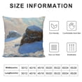 thumbnail image 5 of Orinice Snow Rocks Sky Graphic Decorative Pillow Cover for Home Couch Living Room Sofa Bedroom, Winter Pillowcase 1PC 22x22in, 5 of 5