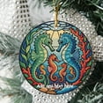 thumbnail image 2 of Seahorses Family of 5 Ornament – Custom Text Ornament to Celebrate First Christmas, Perfect for Parents, Kids or Couples, Christmas 2025, Gift for Families and Member, 2 of 4