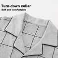 thumbnail image 2 of CHAOJISHE Men's Sleepwear Mens Long Sleeve Pajama Set Sleepwear Comfy Loungewear Lightweight Button Down Nightwear with Pants color GRAY，size：L, 2 of 9