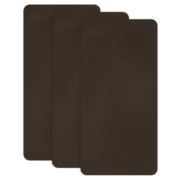 Uxcell 3-Pack Polyester Repair Patches, 7.9 x 3.9" Self-Adhesive Fabric Repair Patches for Sofas, Dark Brown