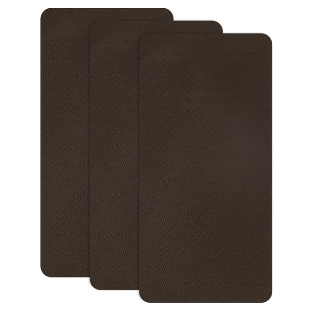 Uxcell 3-Pack Parches de Reparación de Poliéster, 7.9 x 3.9" Parches de Reparación de Tela Autoadhesivos para Sofás, Marrón Oscuro