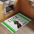 thumbnail image 2 of Entryway Rug 2'x3', St. Patrick's Day Small Rug for Kitchen Bathroom Door Mat Indoor Entrance, Spring Lucky Hats Dogs Grass Strip Wood Non-Slip Area Rugs Floor Mats Carpet Front Door Rugs, 2 of 8