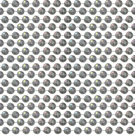 48" 12mm Round AB Clear Mardi Gras Beads - 1 Dozen (12 Necklaces)