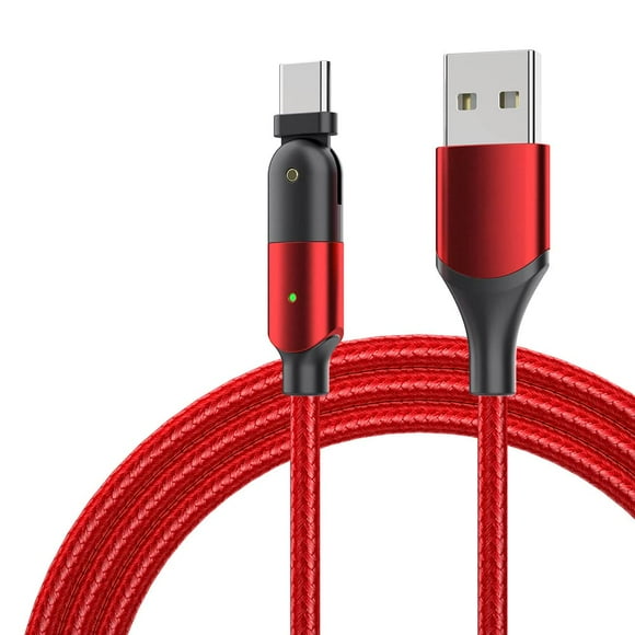 navor 1.2m 180 ° Rotating Head USB Type-C Charging Cable Compatible with Samsung Galaxy S10/S9/Note 10/9/8, Google Pixel, LG, Huawei, Motorola Nylon Braided Fast Charging and Data Transfer Cord