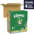 thumbnail image 2 of Kleenex Lotion Facial Tissues YPF5&nbsp;with Coconut Oil, 4 Cube Boxes, 60 Tissues Per Box, 3-Ply, 2 of 3