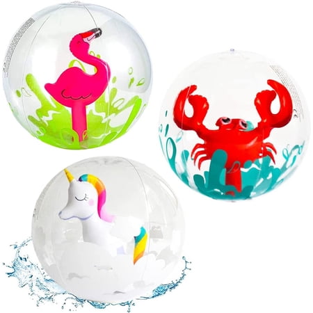 Pièces de Ballon de Plage Gonflable Multicolore pour Piscine, Vacances