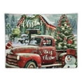 thumbnail image 5 of Orinice Christmas Tapestry, Merry Christmas Trees Tapestry Wall Hanging, Vintage Christmas Decor, Christmas Wall Art Blanket for Home Bedroom Living Room Office Decor 50x40inch, 5 of 6