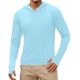 thumbnail image 3 of UAMVSH Men's Lightweight Hoodie Quick Dry Sun Protection Full Zip Jacket Outdoor Long Sleeve UV Shirts with Pockets and Thumbholes, 3 of 6