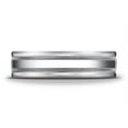 thumbnail image 2 of Benchmark� Platinum 6mm Comfort-fit High Polished With Milgrain Round Edge Carved Design Wedding Band Ring, 2 of 7