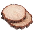 thumbnail image 3 of 2 rodajas de corteza de madera natural sin tratar, discos redondos rústicos de 18-20 cm para manualidades, proyectos de bricolaje y centros de mesa., 3 of 7