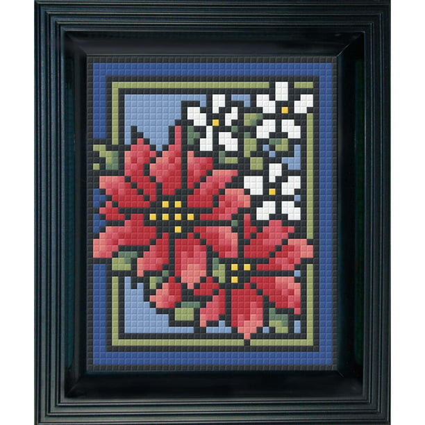 PixelHobby Christmas Flowers Starter Mosaic Art Kit - Walmart.com ...