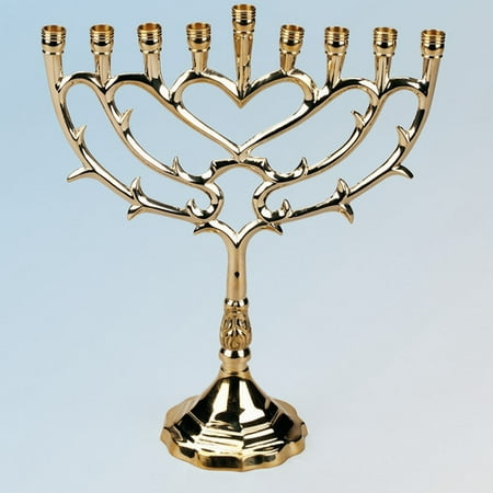 - Biedermann and Sons Brass Menorah with Heart