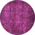 thumbnail image 1 of Ahgly Company Indoor Round Abstract Pink Modern Area Rugs, 8' Round, 1 of 4
