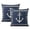 Nautical (5), variant on Set of 2 Navy Blue Nautical Throw Pillow Covers 16x16, Coastal Ocean Anchors Throw Pillow Cases, Decorative Linen Cushion Cases for Couch Sofa Living Room Home