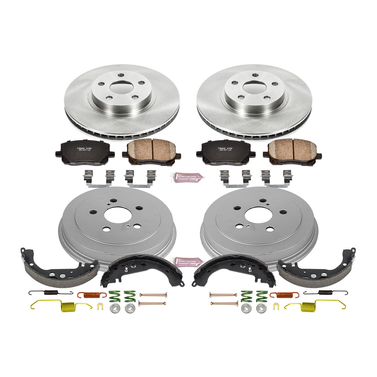 Power Stop Front and Rear Stock Replacement Drum and Shoe Kit KOE15200DK