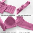 thumbnail image 6 of Aofany 2024! Womens Plus Size Bra,Woman's Solid Gathered Together Large Size Daily Bra No Rims Underwear, 6 of 7
