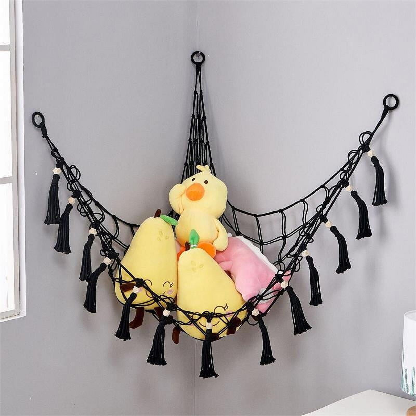 Kids Toy Hammock Cuddly Soft Storage Mesh Net for Teddy Bear Bedroom Nursery