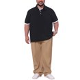thumbnail image 2 of INSPIRE CHIC Men's Big & Tall Short Sleeve Office Soft Knitted Business Polo Shirt XL Black, 2 of 4