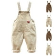 thumbnail image 7 of Gpaecead 1-5T Baby Boys Girls Fleece Lined Corduroy Overalls Comfortable Spring Fall Bear Bib Pants For Kids Warm And Cozy Clothes Beige, 7 of 7