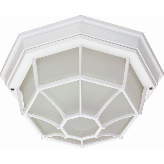 Nuvo 60-534 - 1 Light - 12" - Ceiling Spider Cage Fixture - Die Cast, Glass Lens