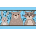 thumbnail image 1 of IBA Indianbeautifulart Blue Sloth|Bear & Rabbit Cartoon Printed Ribbon Trim 9 Yards Velvet Fabric Laces For Crafts Sewing Accessories 4 Inches, 1 of 2