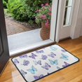thumbnail image 2 of White Blue Purple Butterfly Pattern Door Rugs,Washable Non Slip Door Mats Indoor,Decorative Door Mats,Entry Mat Indoor for Entrance,Bedroom,Kitchen,Bathroom,30"x17", 2 of 6