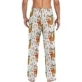 thumbnail image 2 of FREEAMG Christmas Cartoon Sloth Pajama Pants for Men, Men's Separate Bottoms, Comfortable Lounge Pants for Men（175）, 2 of 7