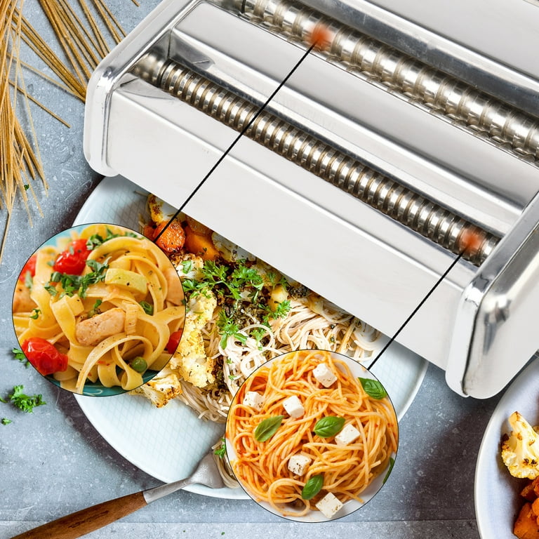 Pasta Maker Machine, Homemade Stainless Steel Manual Roller Pasta