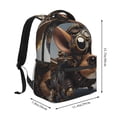 thumbnail image 2 of Disketp Steampunk Squirrel Pilot Mochila Estampada para Hombre y Mujer – Mochila Ligera Clásica con Múltiples Bolsillos para Universidad, Trabajo y Viajes-One Size, 2 of 5