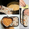 thumbnail image 5 of Yayeee Oven Mitts and Pot Holder Set of 2 Heat Resistant Kitchen Gloves Baking Hot Pad, Fall Book Shelf, 5 of 5