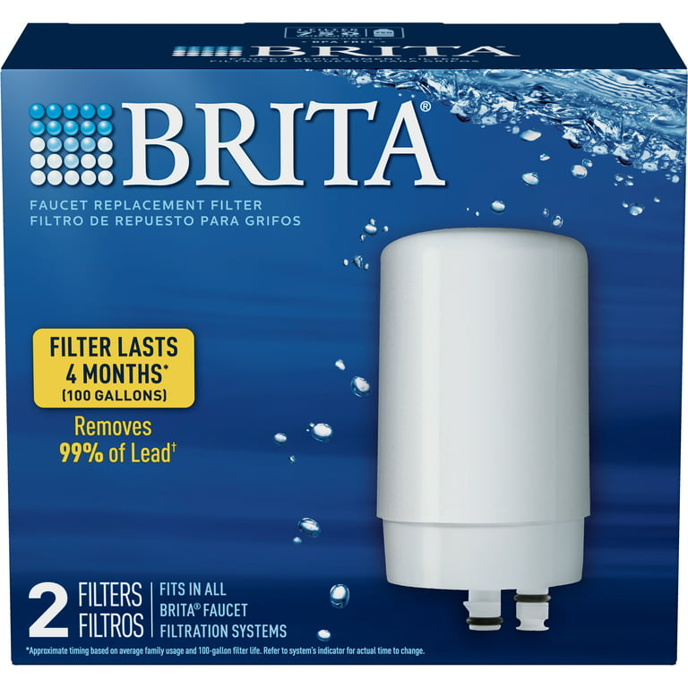 Brita Tap Water Filtration System Replacement Filters For Faucets - White -  2 ct 