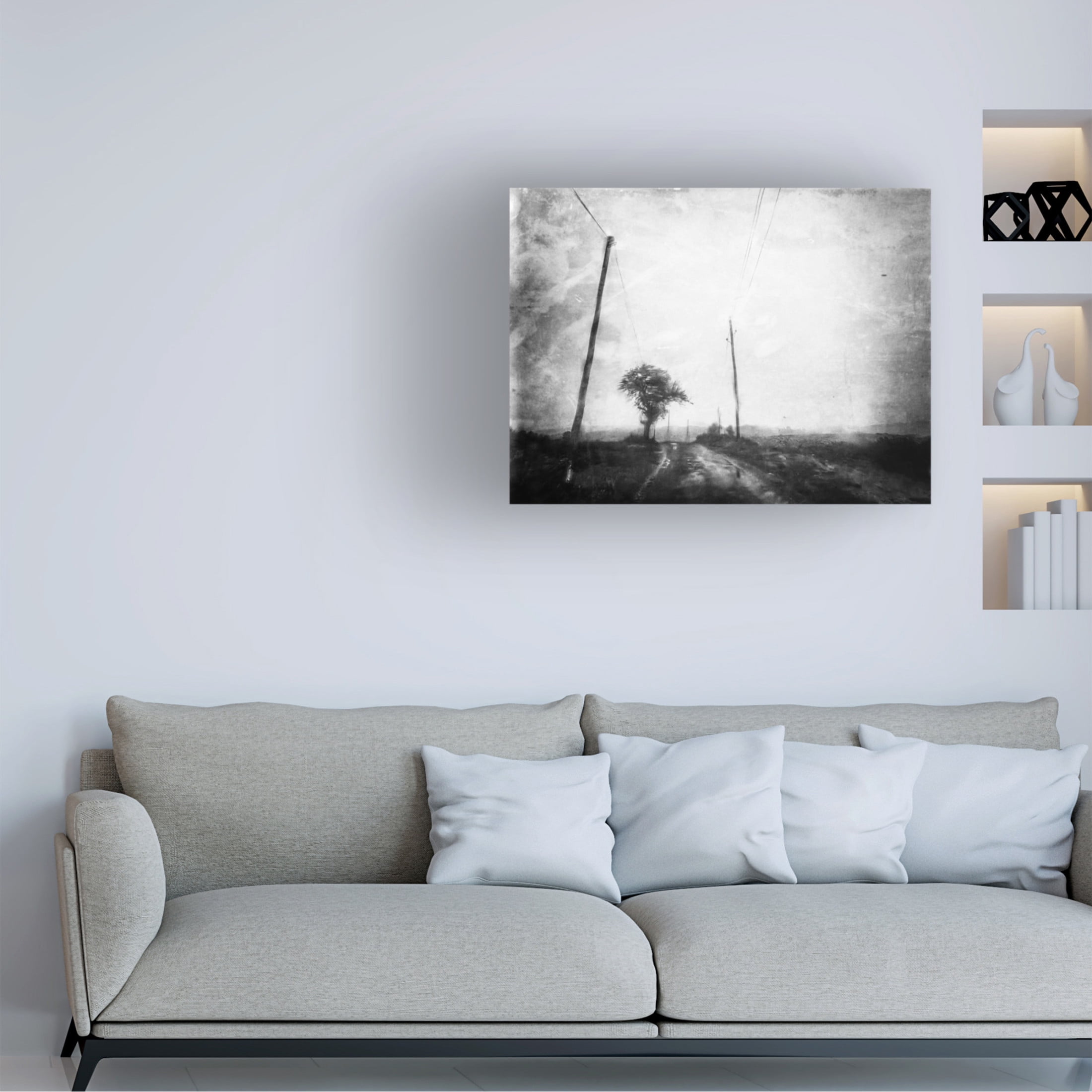 Canvas Wall Art - Delphine Margau 'Like A Rainy Day' Wall Art for Living Room, Bedroom, or Office Décor by Trademark Fine Art - 32 x 24 Inches