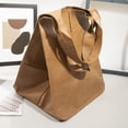 thumbnail image 4 of Rretro Big Tote Bag, Solid Color Large-capacity Zipper Shoulder Tote Bags, Multifunction Handbags, 4 of 5