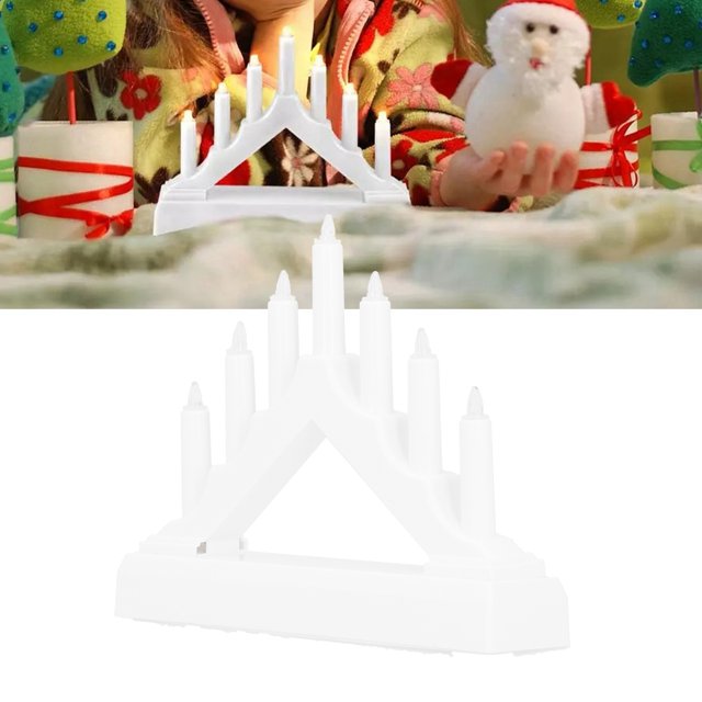 Bridge LED Candle Lamp Mini Bridge Shape Night Light for Festivals Christmas Party Decoration