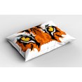 thumbnail image 2 of Ambesonne Eye Pillow Sham 2 Pack, Tiger Bengal Cat African, 36"x20", Orange Yellow and Black, 2 of 3