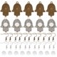 thumbnail image 1 of Kit para hacer aretes de cabujón (1 caja, 20 pares) con engaste de cabujón de 10 mm, biseles en blanco para aretes, aretes de cabujón de cristal con forma de mano de Fátima de la suerte., 1 of 5
