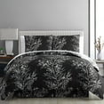 thumbnail image 2 of VCNY Home Leaf 8-Pieces Black White Branch Bed-in-a-Bag, Queen, 2 of 9
