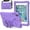 Lavender, variant on Kids Case for iPad 9th 8th 7th Gen/iPad Pro 10.5/iPad Air 3rd Gen - Screen Protector Included - Butterfly Kickstand - Child Friendly EVA Foam Shockproof Cover Case with Shoulder Strap,