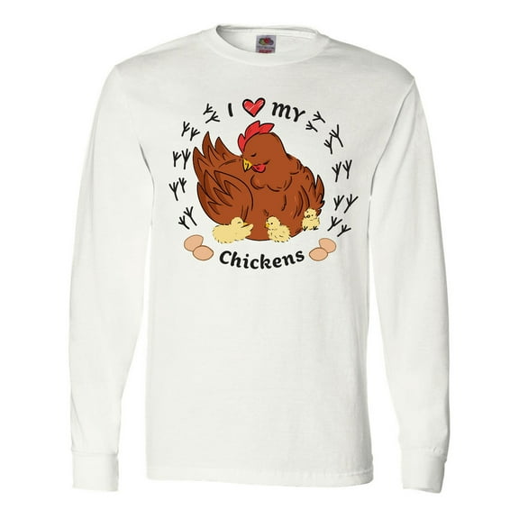 Inktastic I Heart My Chickens Long Sleeve T-Shirt