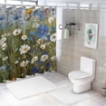 thumbnail image 7 of PRATYUS Flowers Field Grass Shower Curtain with Hooks, 100% Polyester Bathroom Decoration Set for Home Bathtubs, Waterproof and Quick Drying 36"x72, 7 of 7