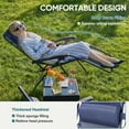 thumbnail image 3 of GIANNA Portable Folding Lounge Chairs, Reclining Camping Chair with Cup Holder Trays, Set of 2, Blue, 3 of 9