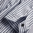 thumbnail image 6 of Yuanlong Womens T-Shirts Striped Long Sleeve Curved Hem Button Front Tshirts Loose Lady Tunic Outwear Spring Casual Tops, 6 of 8