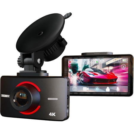 Car and Driver Eye2Pro 4K Ultra HD Dash Cam, 3" Touchscreen, 30 FPS, 139° Wide Angle, G-Sensor, Collision Detection, Parking Mode, Magnetic Mount, Includes 16GB Micro-SD Card