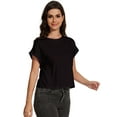 thumbnail image 3 of Women's Crew Neck Short Sleeve T Shirt Summer Casual Loose Workout Top, 3 of 6