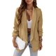thumbnail image 1 of Blazer PRETTYGARDEN para mujer, manga larga, otoño 2024, caqui, XXL, 1 of 6